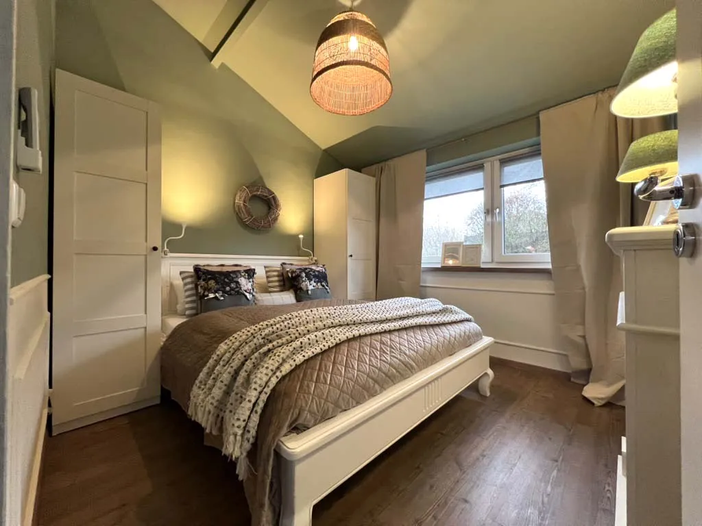 House Lexington: Schlafzimmer mit einzelbett – Ferienwohnung im Münsterland