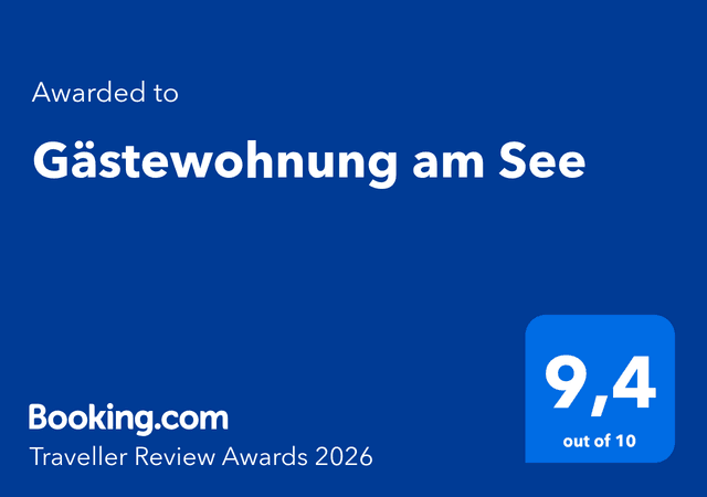 Booking.com Traveller Review Award 2026: 9,4 von 10