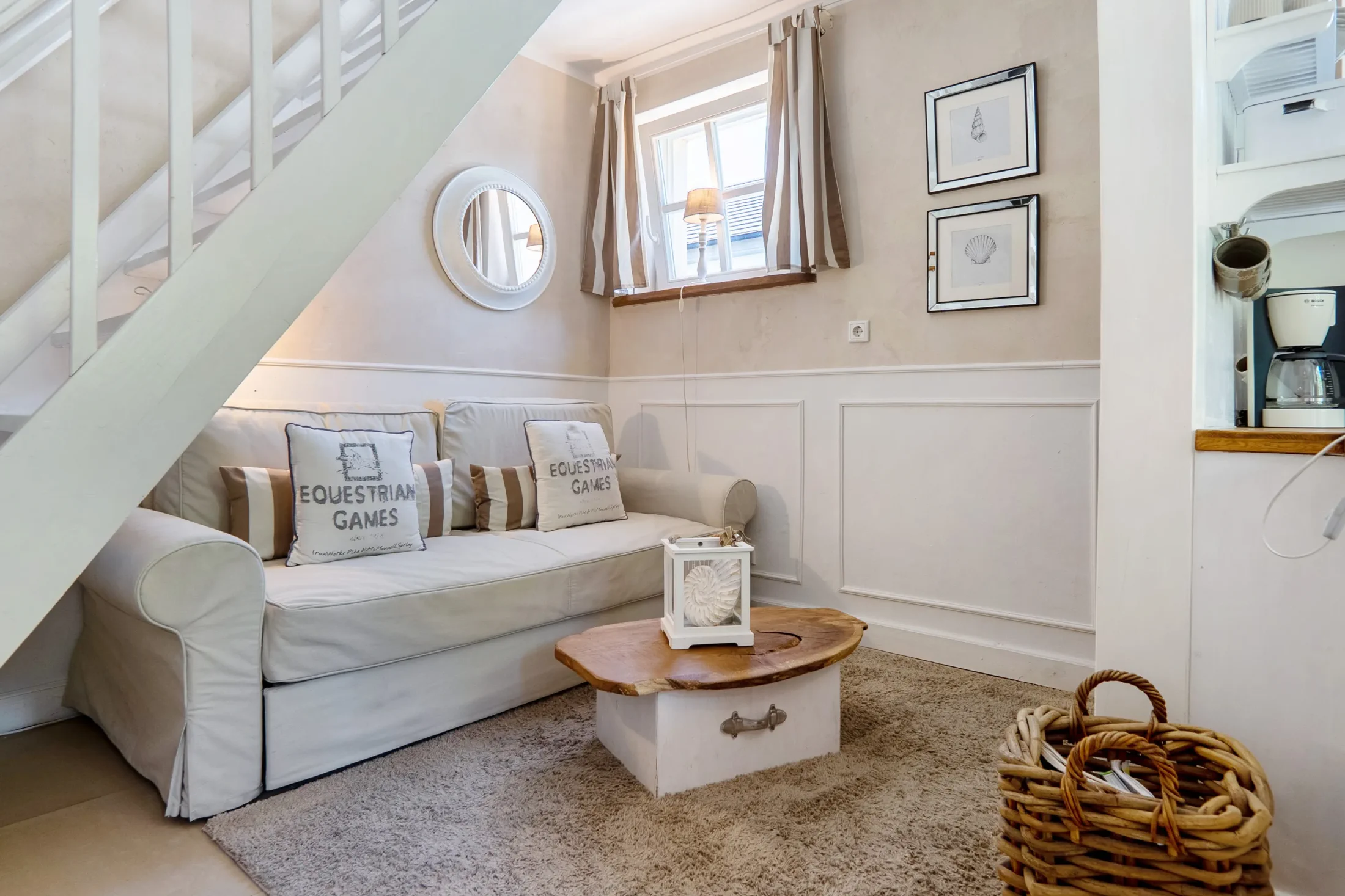 Maisonette Beach: Küchenzeile und wohnecke – Ferienwohnung im Münsterland