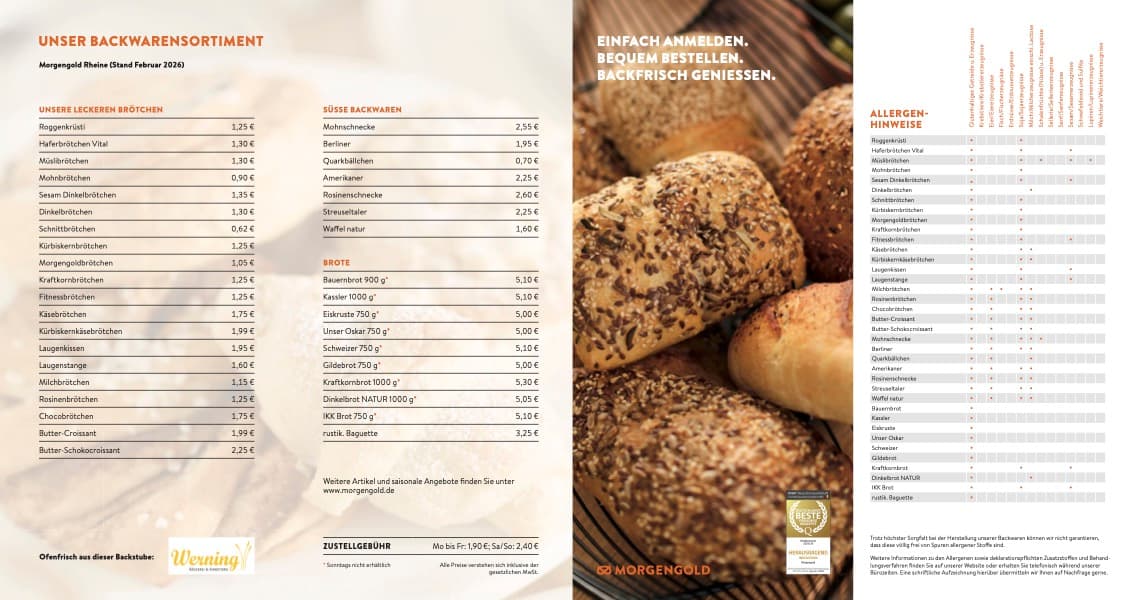 Unser Backwarensortiment – Morgengold Rheine